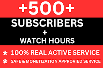 provide fast subscribes, watch time for youtube monetization