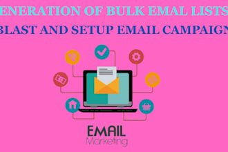 generate bulk real SMS blast email marketing list and set up campaign marketing