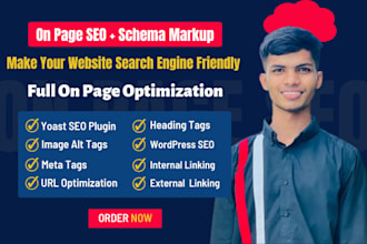 do on page SEO optimization with schema markup for wordpress