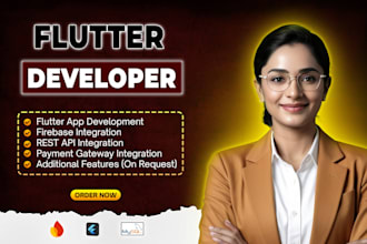 develop flutter app with firebase, rest API, and payment gateway