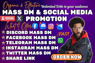 do discord mass dm, instagram mass dm, facebook dms, telegram dms, bulk message