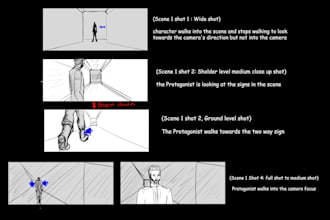 create storyboards for live action or animated form of content
