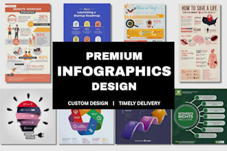 design professional infographics, flowcharts, pie charts and PPT