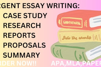 do urgent essay writing, case study, powerpoint, research summary paper, apa mla