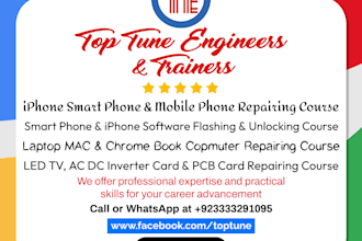 teach mobile, iphone, laptop, inverter, and industrial electronics repair