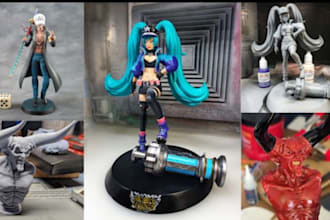3d print and paint your miniature action figure warhammer 40k diaroma table top