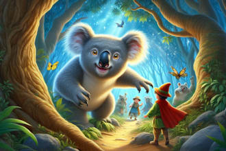 illustrate children story book illustration, children story, book illustration