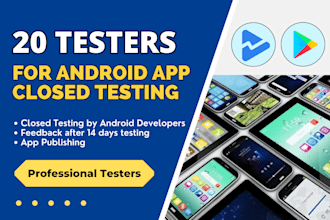 provide 12 testers or 20 testers for google play closed testing