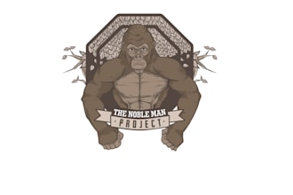 create awesome gorilla crest fitness logo