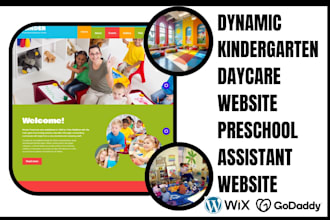 design childcare daycare kindergarten preschool daycare school wordpress website