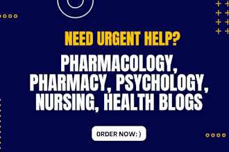 do pharmacology, nursing, psychology and health tasks
