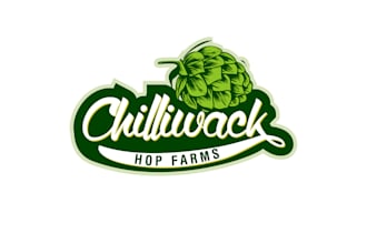 create modern farm grows hops beer logo