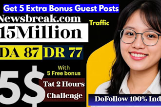 premium guest post on newsbreak,com with SEO backlinks high da guest posting