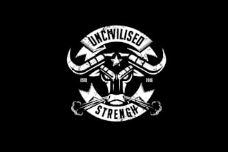 design high quality strength strong gym logo