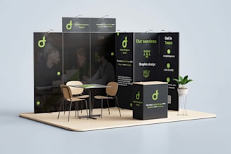 design professional backdrop or trade show banners