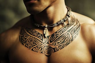 design a polynesian maori tribal tattoo