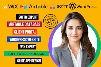 setup airtable softr wordpress glide app softr wix website design client portal