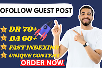 create DR 77 dofollow guest post SEO backlinks from high authority da website