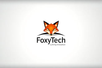 do wonderful fox head mascot logo design with business