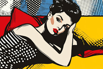 do a retro pop art roy lichtenstein style