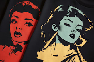 draw vintage retro t shirt clothing illustration design