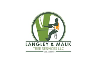 design pictorial mascot tree service company logo