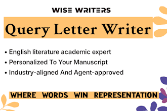 write query letter to secure literary agent or publisher