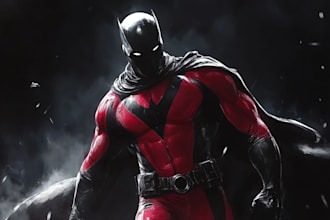 make drawing of super hero character