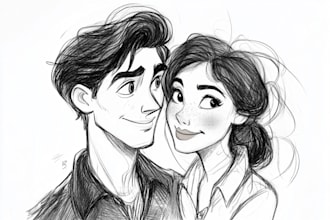 draw your, couples, pencil realistic portrait, sketch