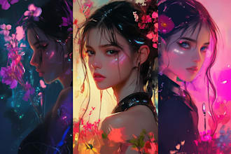 design stunning sci fi portrait art