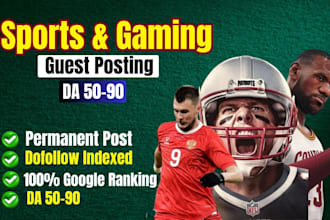 write and publish articles for sports and gaming websites