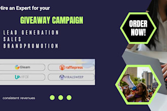 design giveaway campaign on upviral, viralsweep, rafflepress and gleam