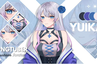 design custom pngtuber vtuber avatar layered model
