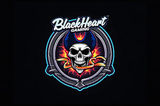 do awesome esport pirate skull icon sticker mascot logo design