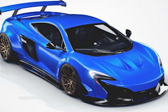concept 3d car parts, 3d car modelling,body kits, bumper, fender for 3d printing