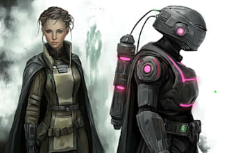 make a sci fi illustration for you