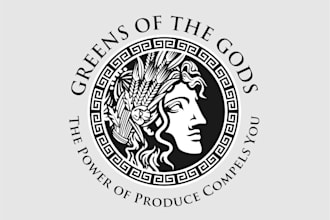 design greens gods micro green farm logo
