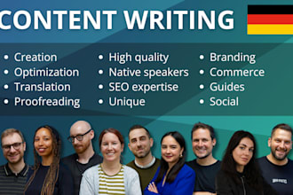 write high quality SEO blog posts and articles in german