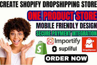 create high converting one product shopify dropshipping store for winning gadget