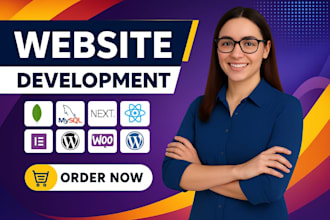 create full stack website development frontend backend and  wordpress