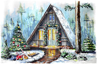 draw a new year sketch by hand