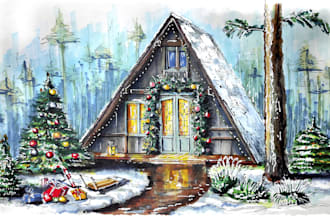 draw a new year sketch by hand