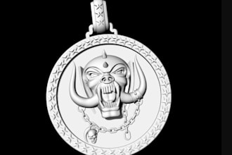 3d printable files, design 3d pendant emblem,3d badge model, logo sculpt, zbrush