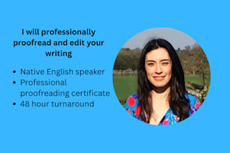 edit and proofread your writing
