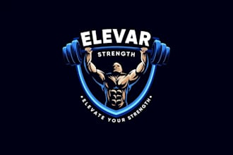 design mascot strength training logo