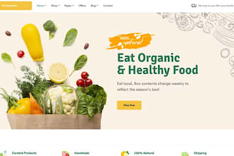 design grocery shopify store organic grocery store healthy food store grocery