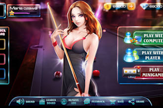 develop crash game, billard game, pool game, ludo, i gaming website, rummy game