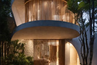 design 3d architecture villa house,upper deck house,bamboo design,floor plan,cgi
