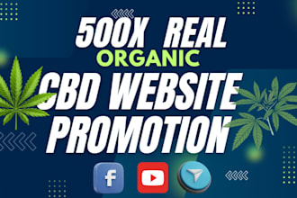 promote to 500k weed online shopper cbd hemp cannabis marijuana website links