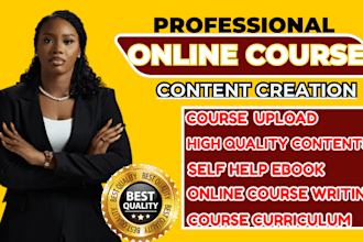 engaging online course content, ebook creation, and lesson plans for thinkific